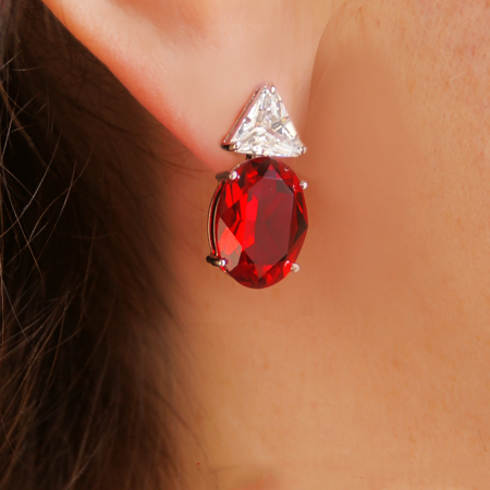 Carmen Lucia Ruby Earrings