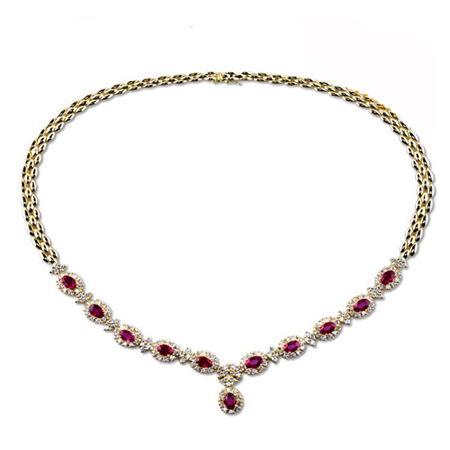 Diamond and Ruby Necklace