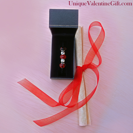 Love Charm Bracelet With Valentine Letter Love Charm Bracelet With Valentine Letter