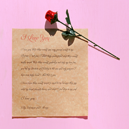 Love Letter and Chocolate Rose Gift Set